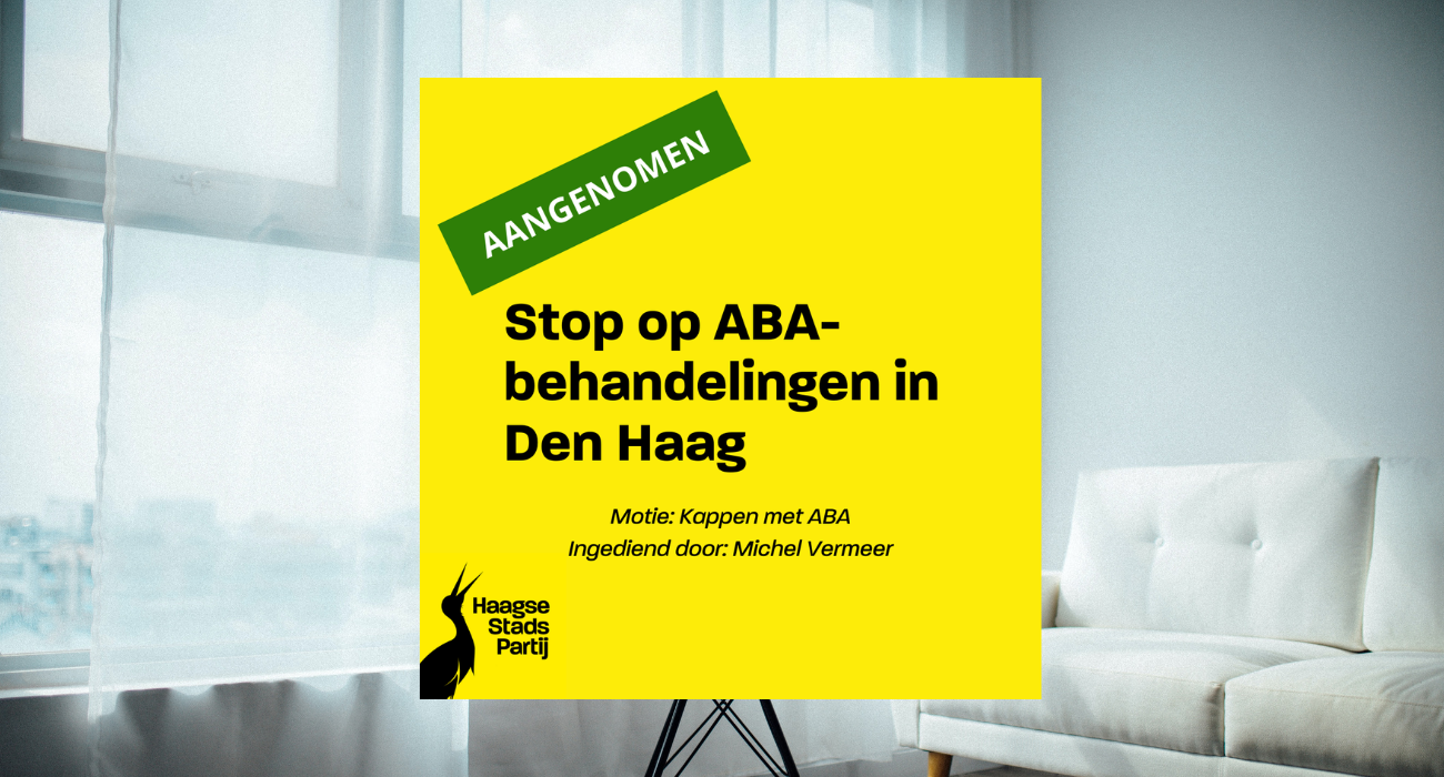 een overlay met de tekst: Sop op ABA behandelingen in Den Haag