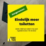 plaatje met tekst - eindelijk meer toiletten